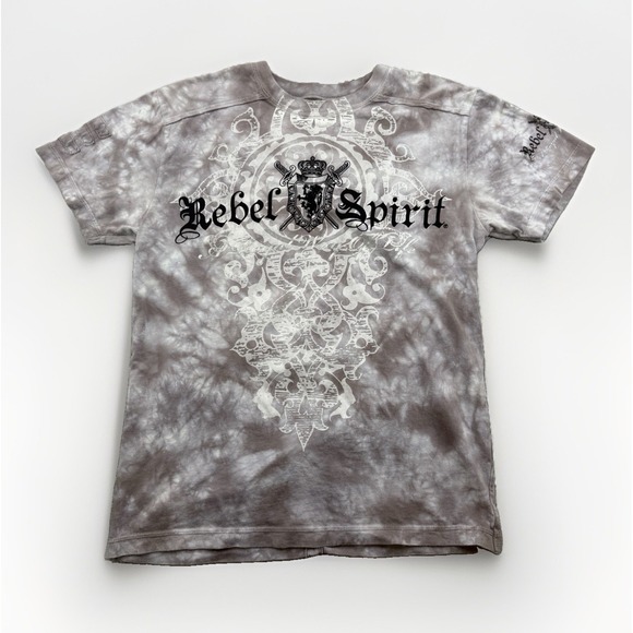 Rebel Spirit Other - Rebel Spirit Mens Medium Gray Wings T-Shirt Grunge Streetwear 100% Cotton